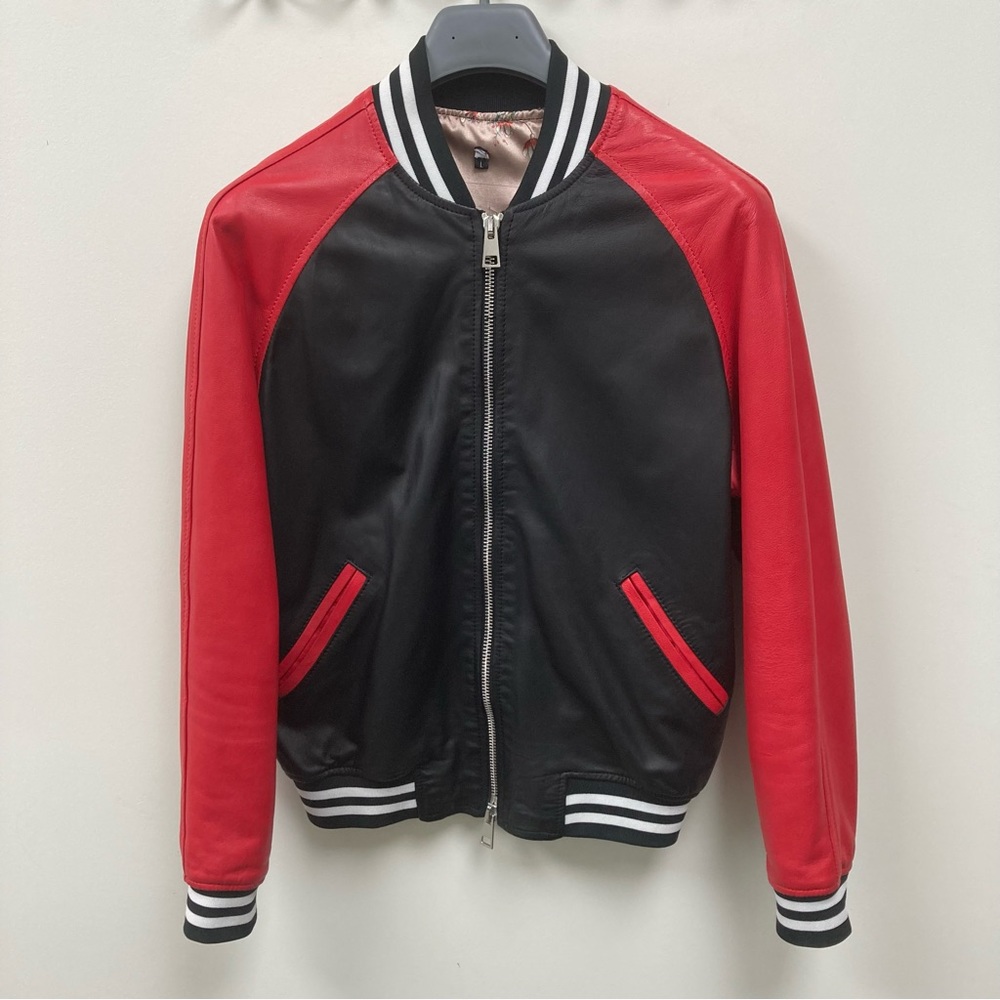 ❤️🖤🤍 MASKA Made in Italy, high end lamb leather jacket.